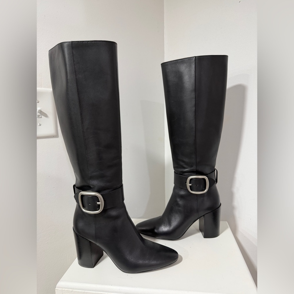 Coach buckle boots